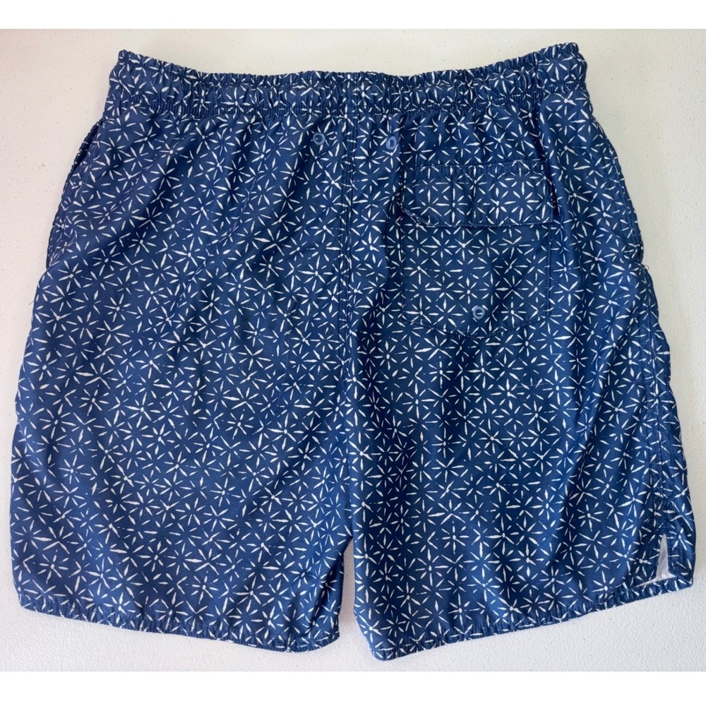 TRUE GRIT Mens Swim Trunks Board Shorts Bali Blue Print Drawstring Waterman XL - Picture 5 of 16